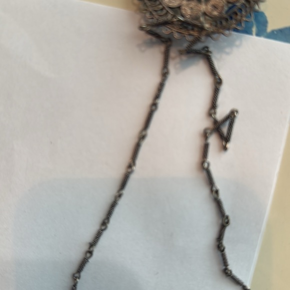 Vintage silver ornate necklace/ brooch - Picture 7 of 7